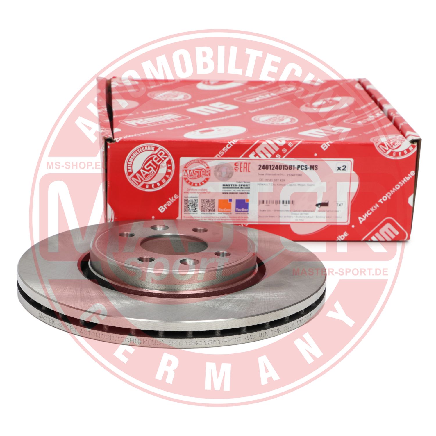 Disc frana MASTERSPORT GERMANY 24012401581-PCS-MS